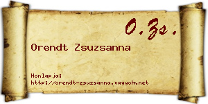 Orendt Zsuzsanna névjegykártya